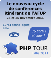 PHP Tour Lille 2011, j'y serai ! Et vous ?